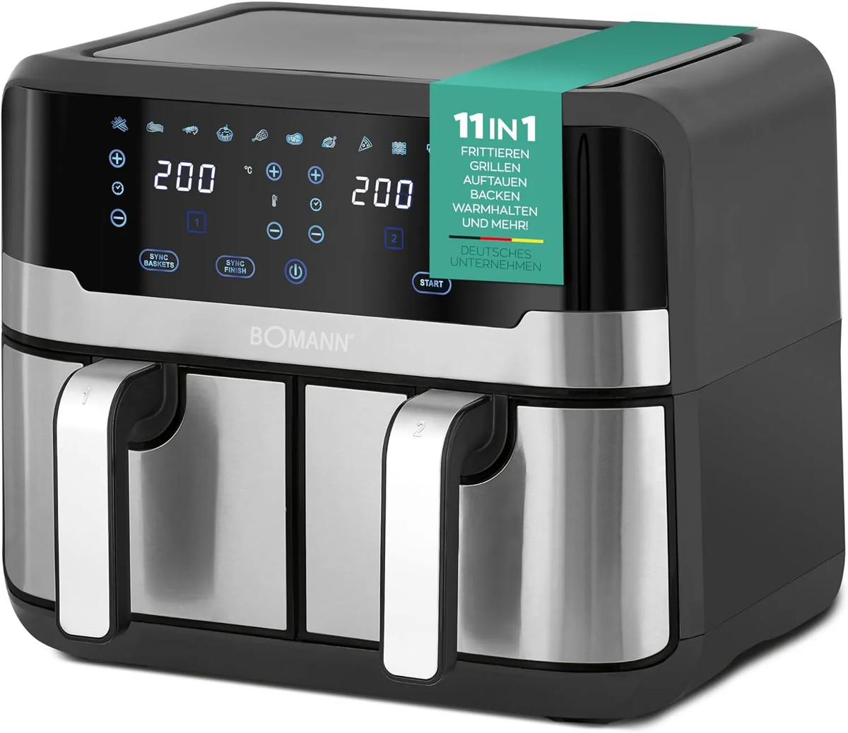 BOMANN DUAL ZONE Airfryer 9L FR 6147CB – Beyti-ON
